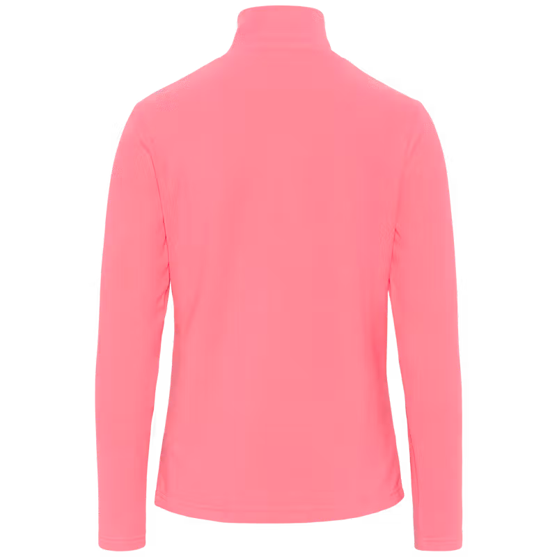 Back of the pink Kari Traa Kari Full Zip Fleece, made with 4-way stretch for unrestricted movement.