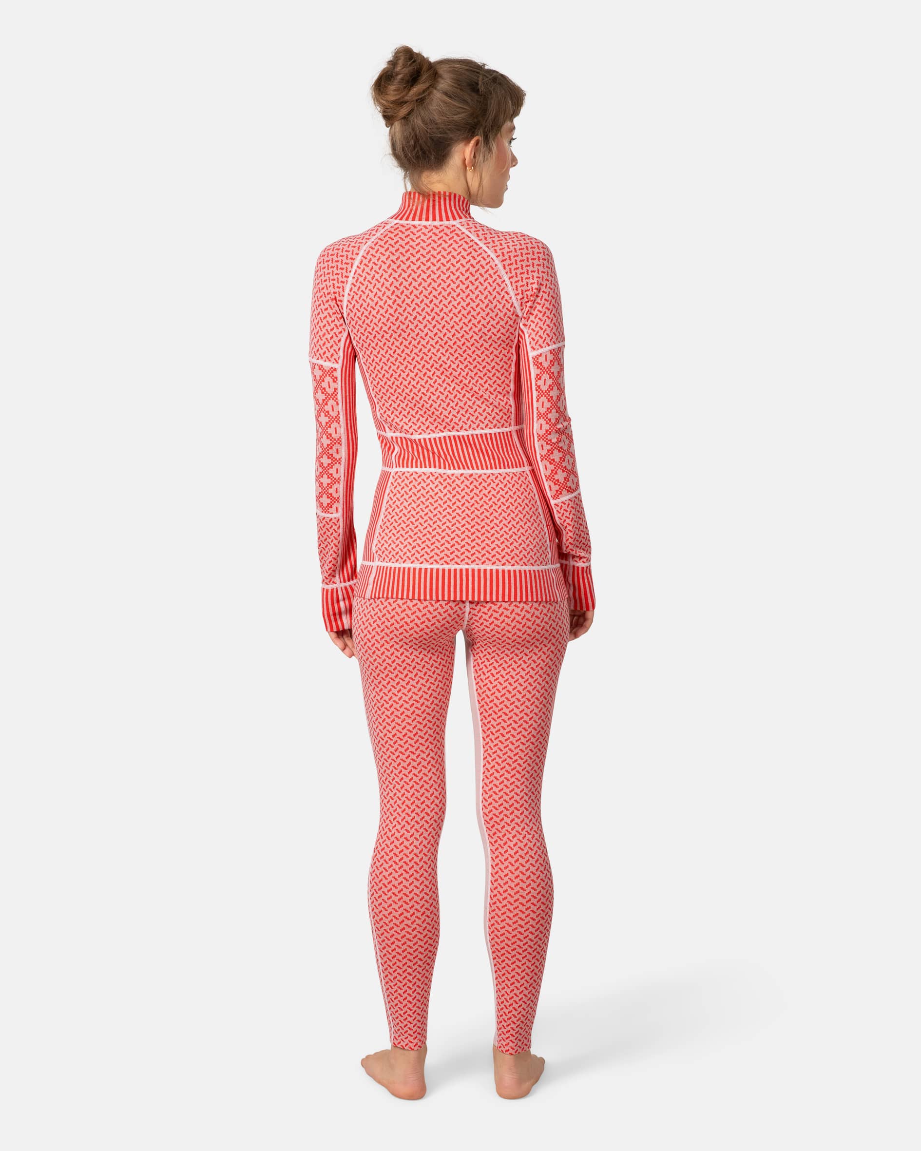 Smekker Half Zip Base Layer - 100% Merino Wool - Gum Pink