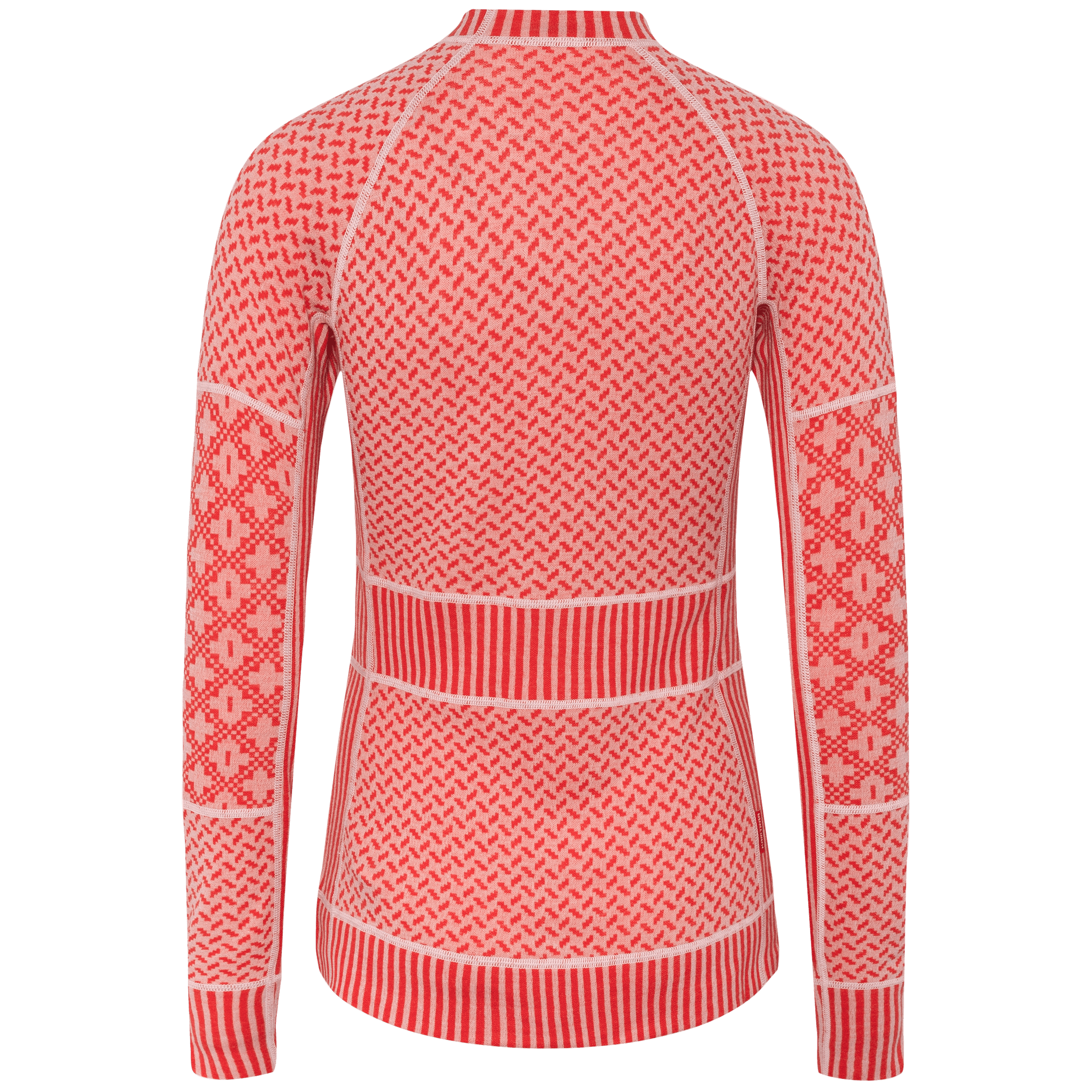 レンズ(ズーム) cotton Smekker Long Sleeve Baselayer - 100% Merino Wool - Gum Pink