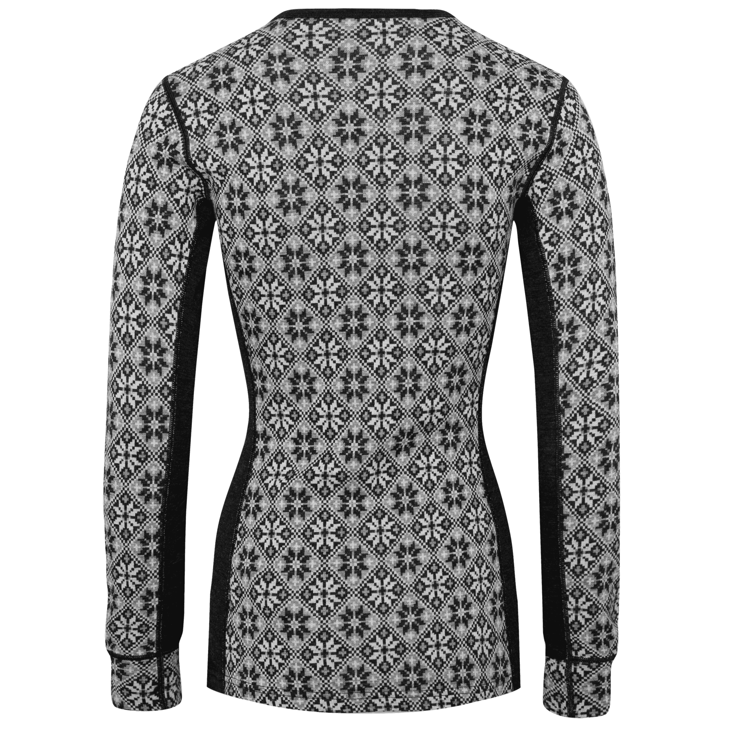 Rose Long Sleeve Baselayer - 100% Merino Wool - Black