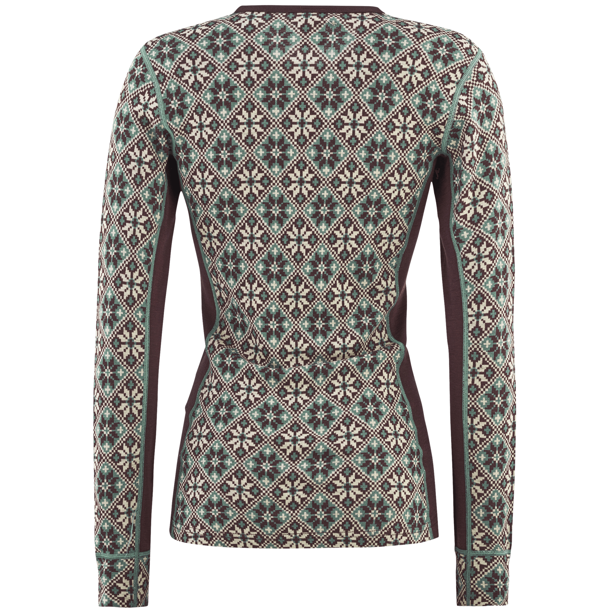 Rose Long Sleeve Baselayer - 100% Merino Wool - Burgundy