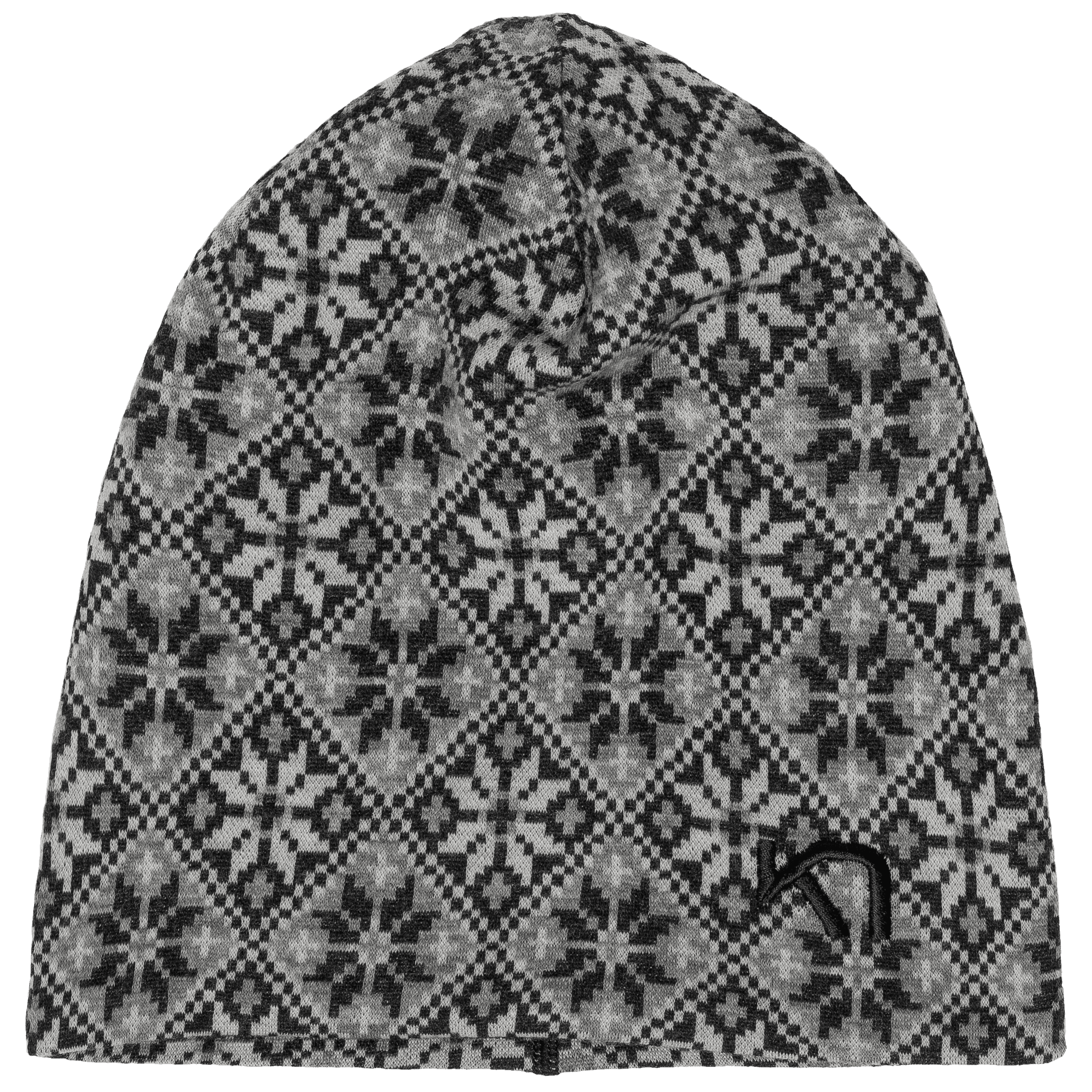 Rose Beanie - 100% Merino Wool - Black