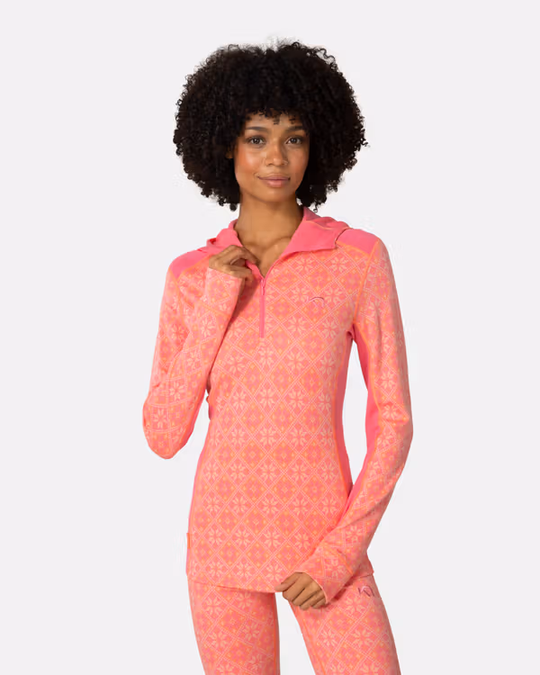 Rose Base Layer Hoodie - 100% Merino Wool