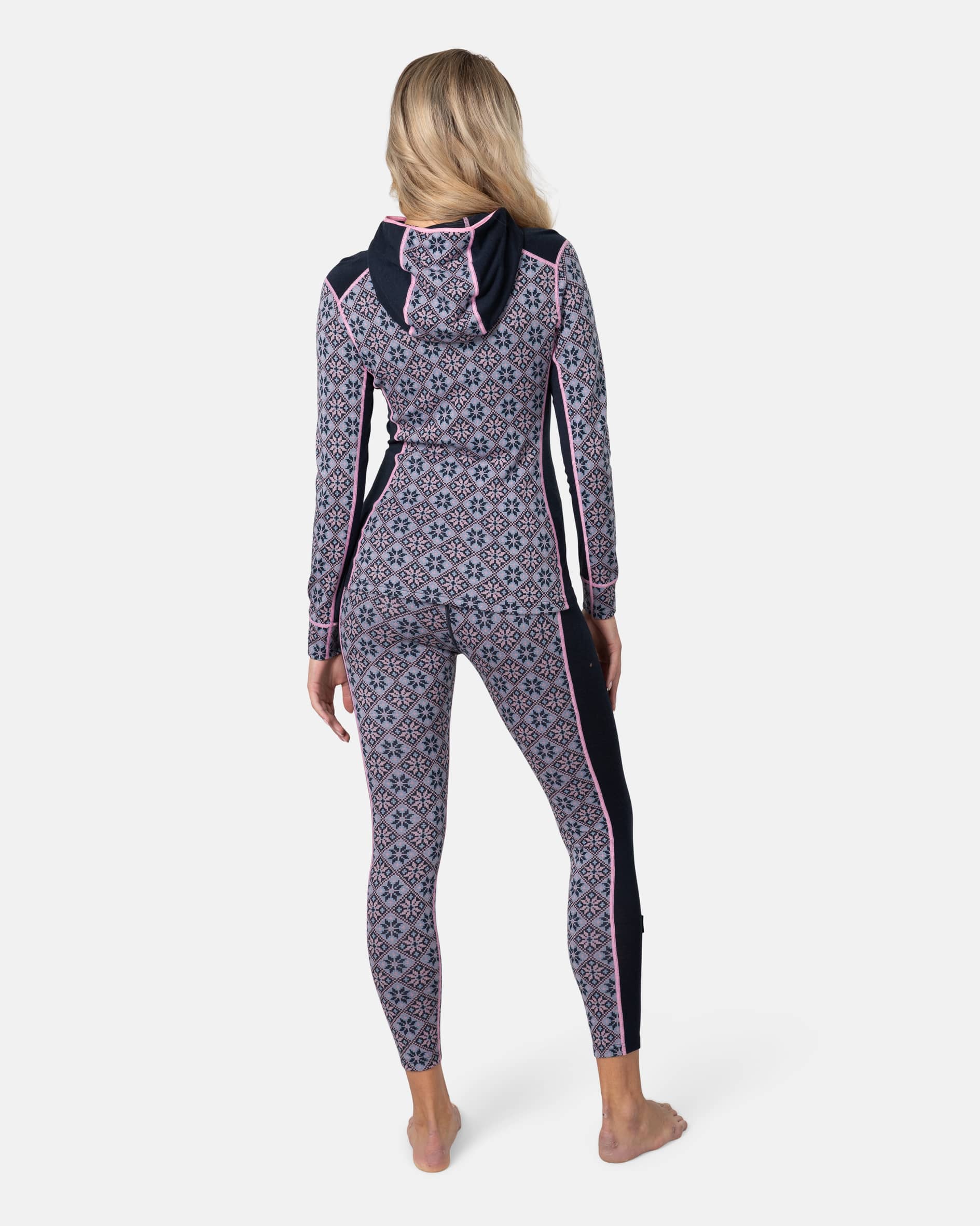 Rose Base Layer Hoodie - 100% Merino Wool - Roy Blue