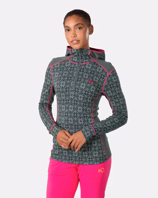 Rose Base Layer Hoodie - 100% Merino Wool