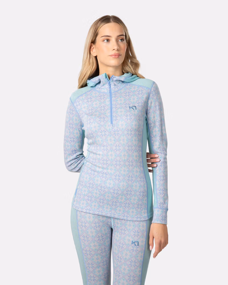 Rose Base Layer Hoodie - 100% Merino Wool