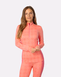 Rose Half Zip Base Layer Top - 100% Merino Wool