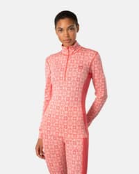 Rose Half Zip Base Layer Top - 100% Merino Wool