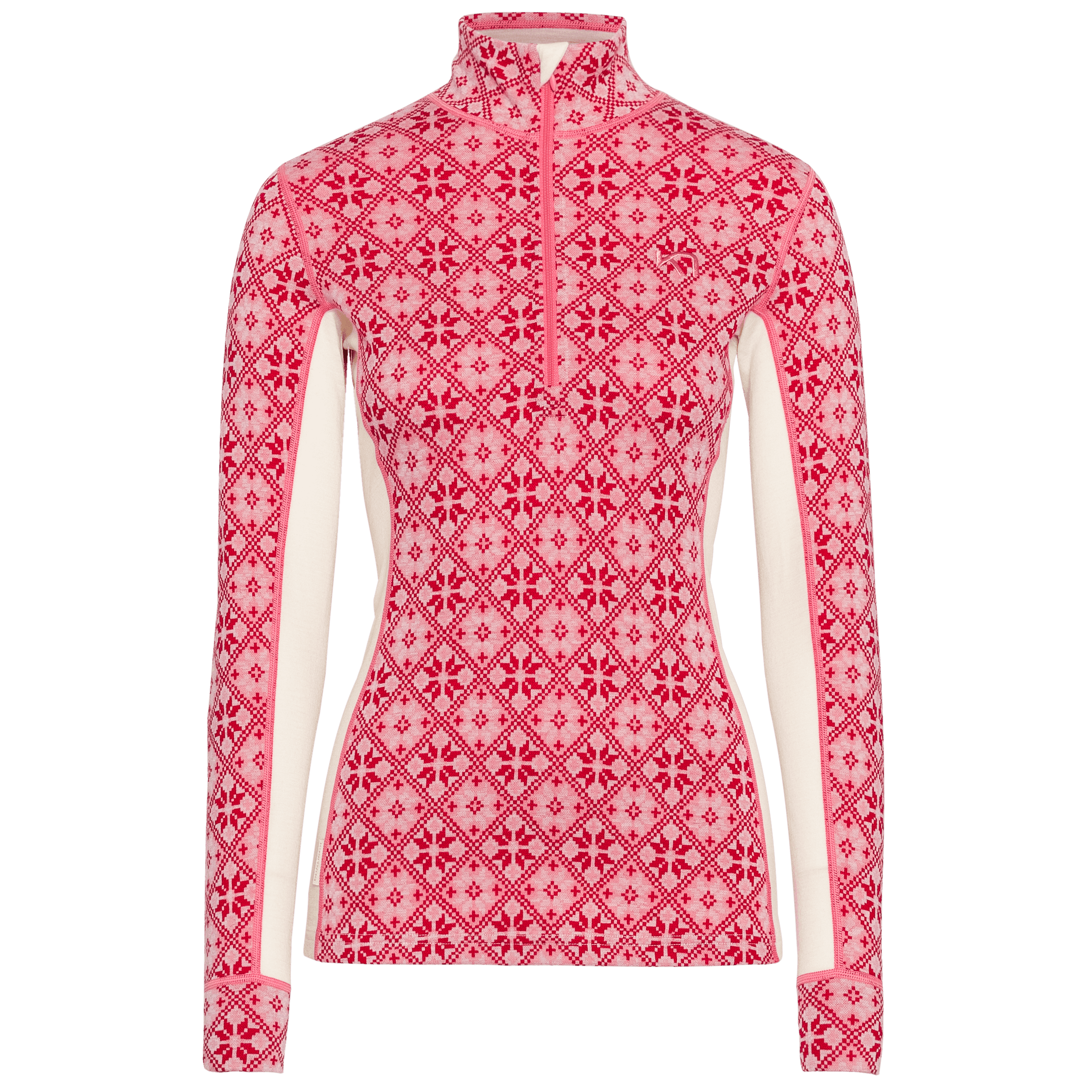 Rose Half Zip Base Layer Top - 100% Merino Wool