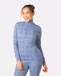 Rose Half Zip Base Layer Top - 100% Merino Wool
