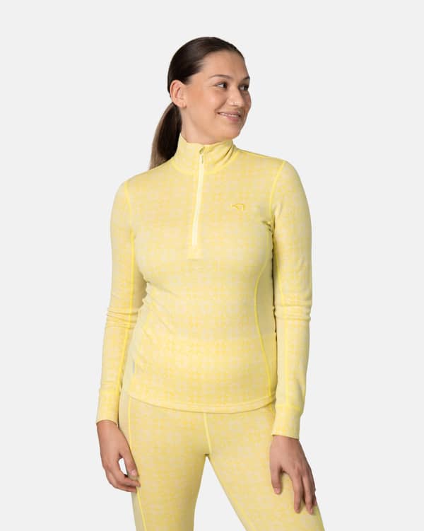 Rose Half Zip Base Layer Top - 100% Merino Wool