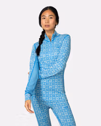 Rose Half Zip Base Layer Top - 100% Merino Wool