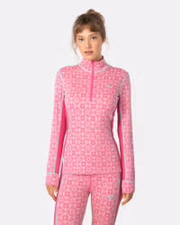 Rose Half Zip Baselayer Top - 100% Merino Wool