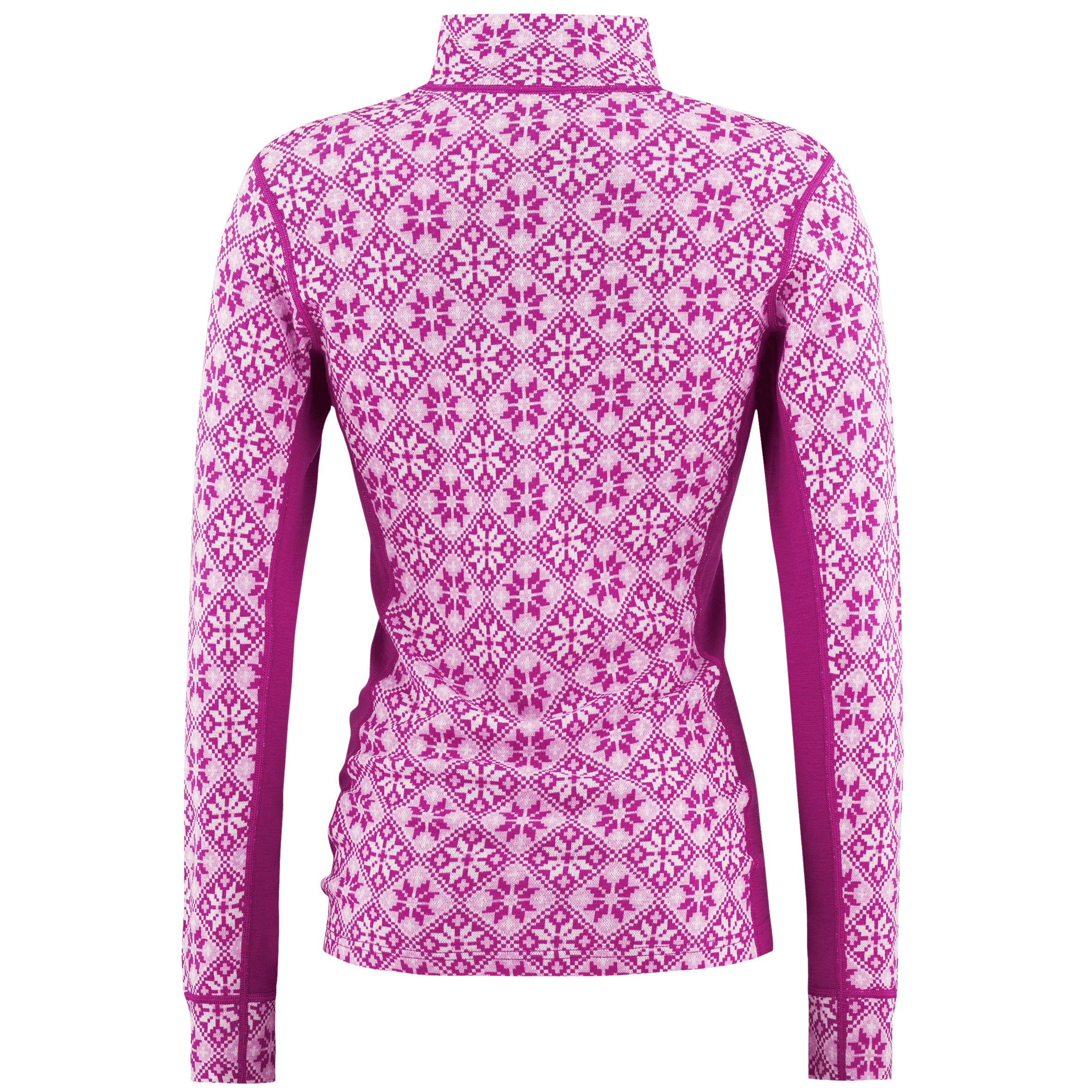 Rose Half Zip Base Layer Top - 100% Merino Wool - Fucha