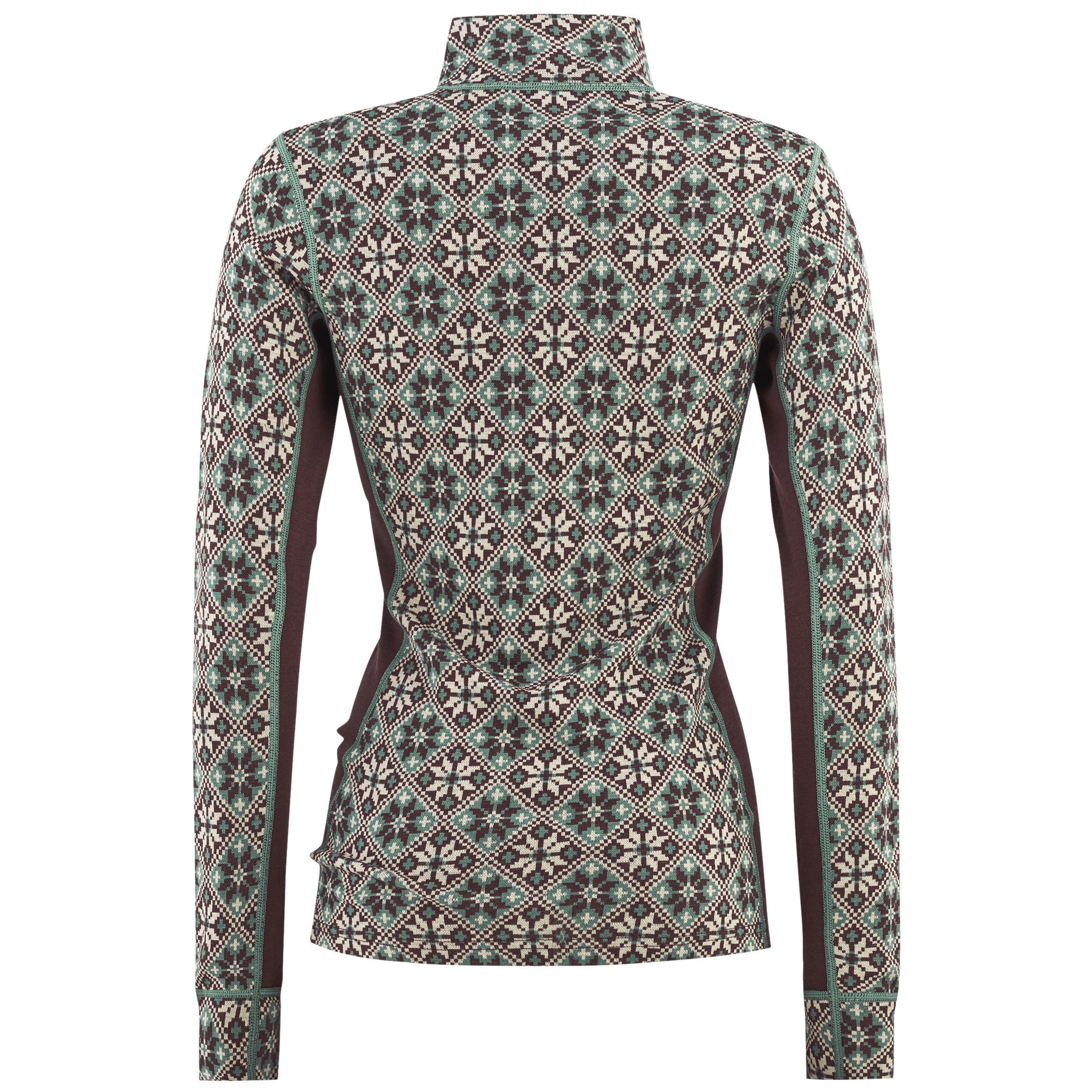 Rose Half Zip Base Layer Top - 100% Merino Wool - Burgundy