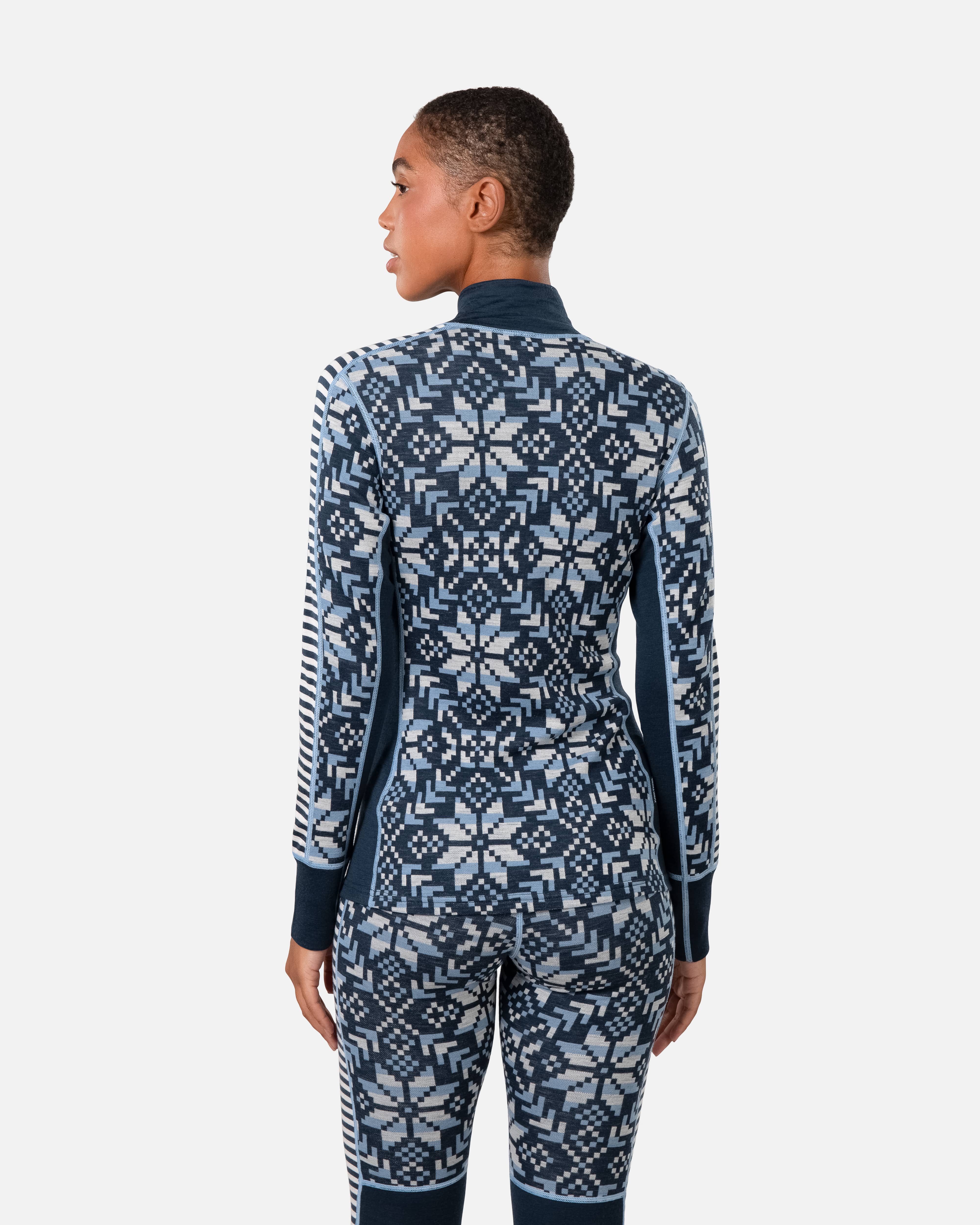 Else Half Zip Baselayer - 100% Merino Wool - Roy Blue