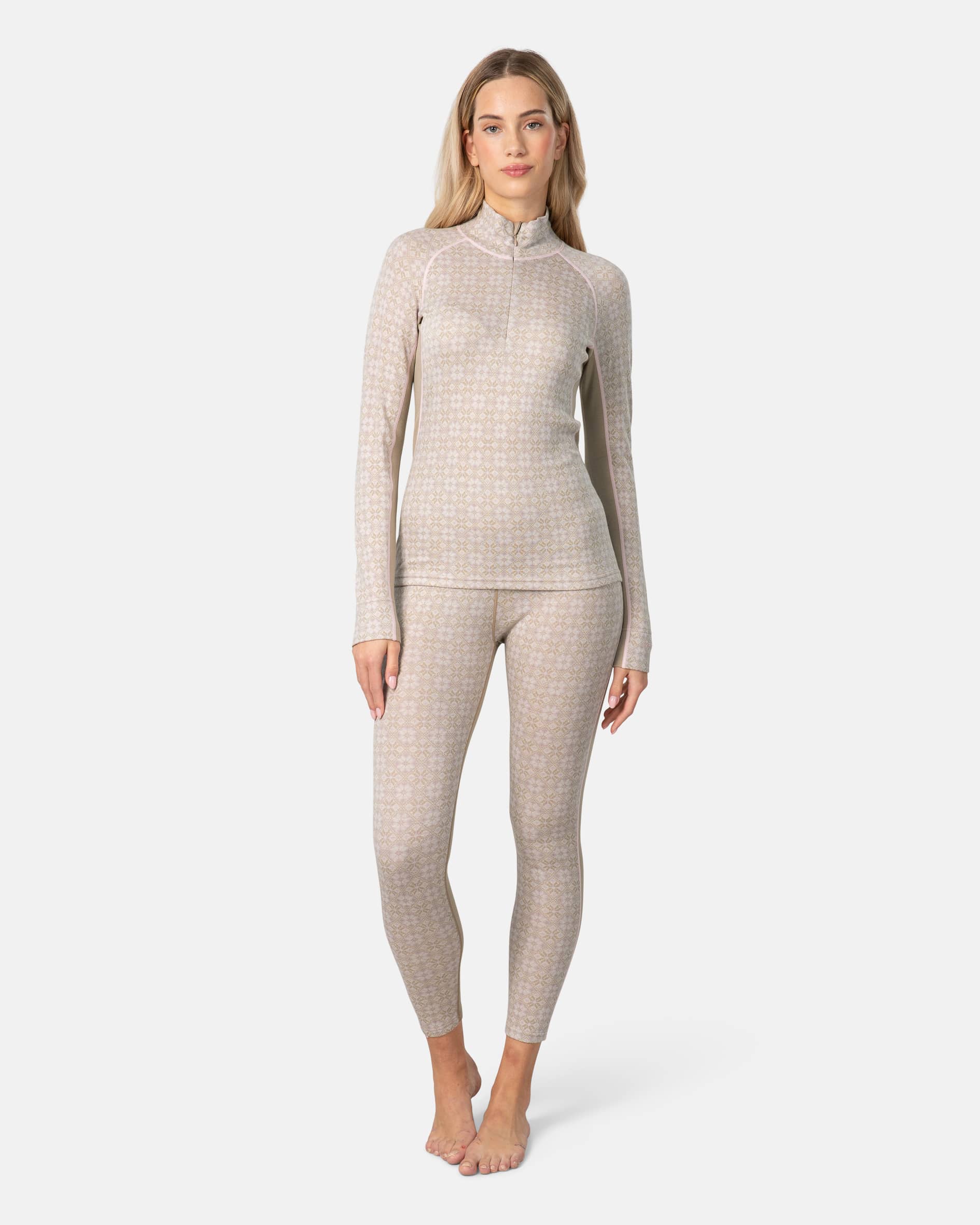 Rose Light Baselayer Half Zip - Light Brown