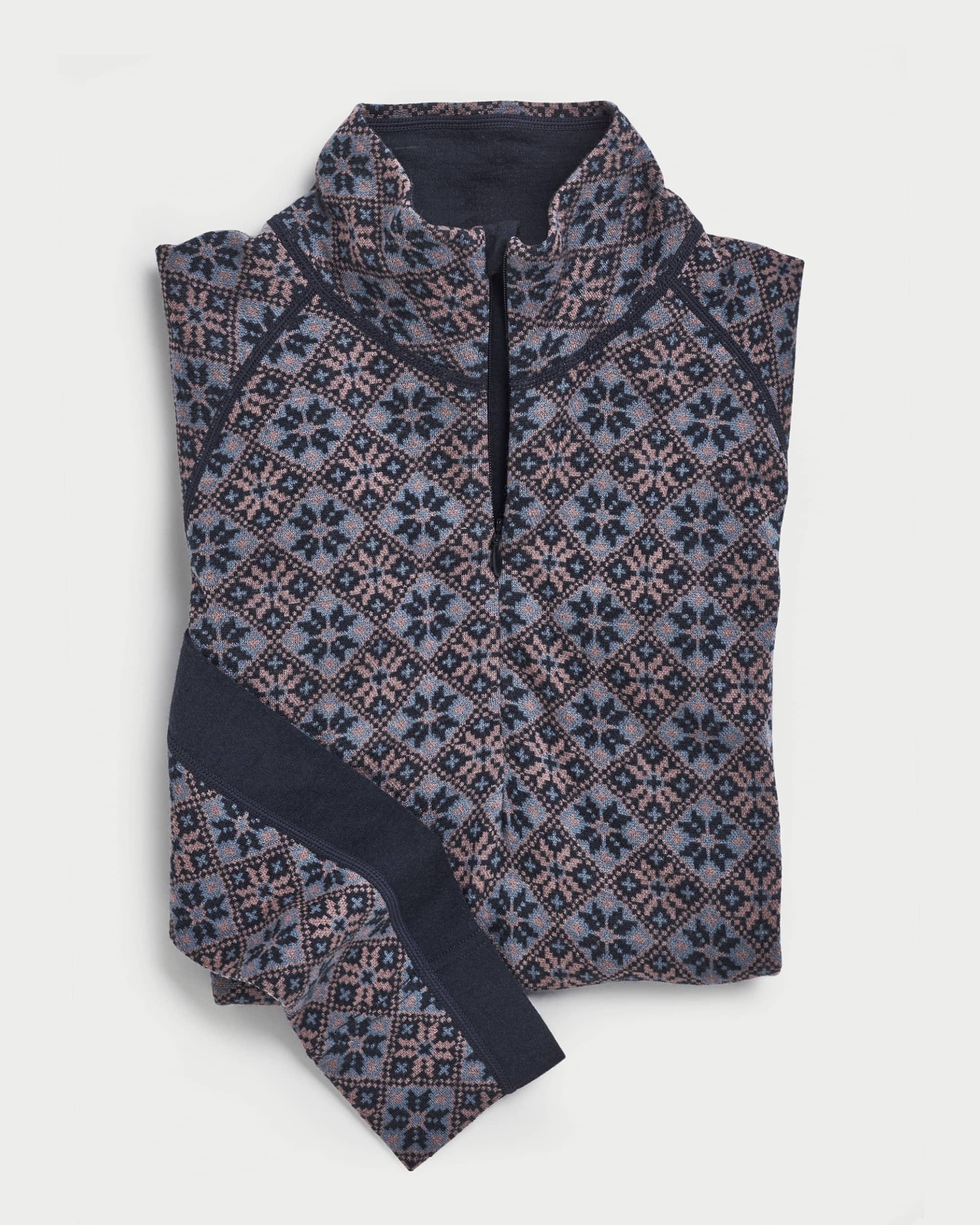 Rose Light Base Layer Half Zip - Royal