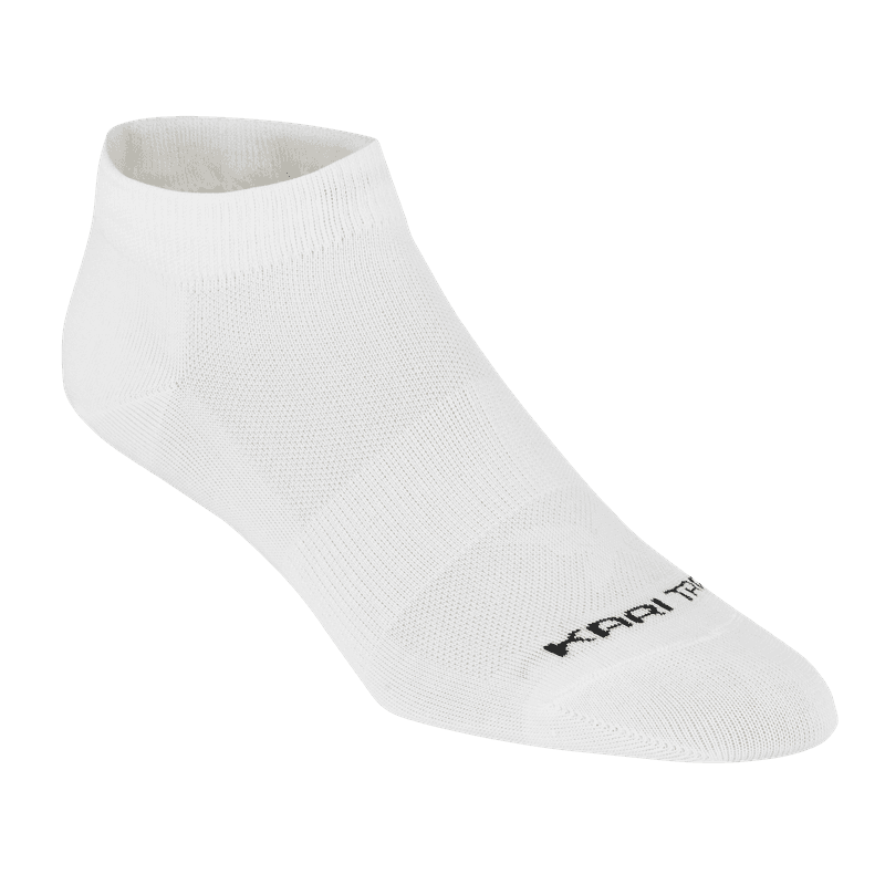 Kari Traa Tåfis Sock in white, a low-cut ankle sock with a ribbed cuff and logo detail on the toe.