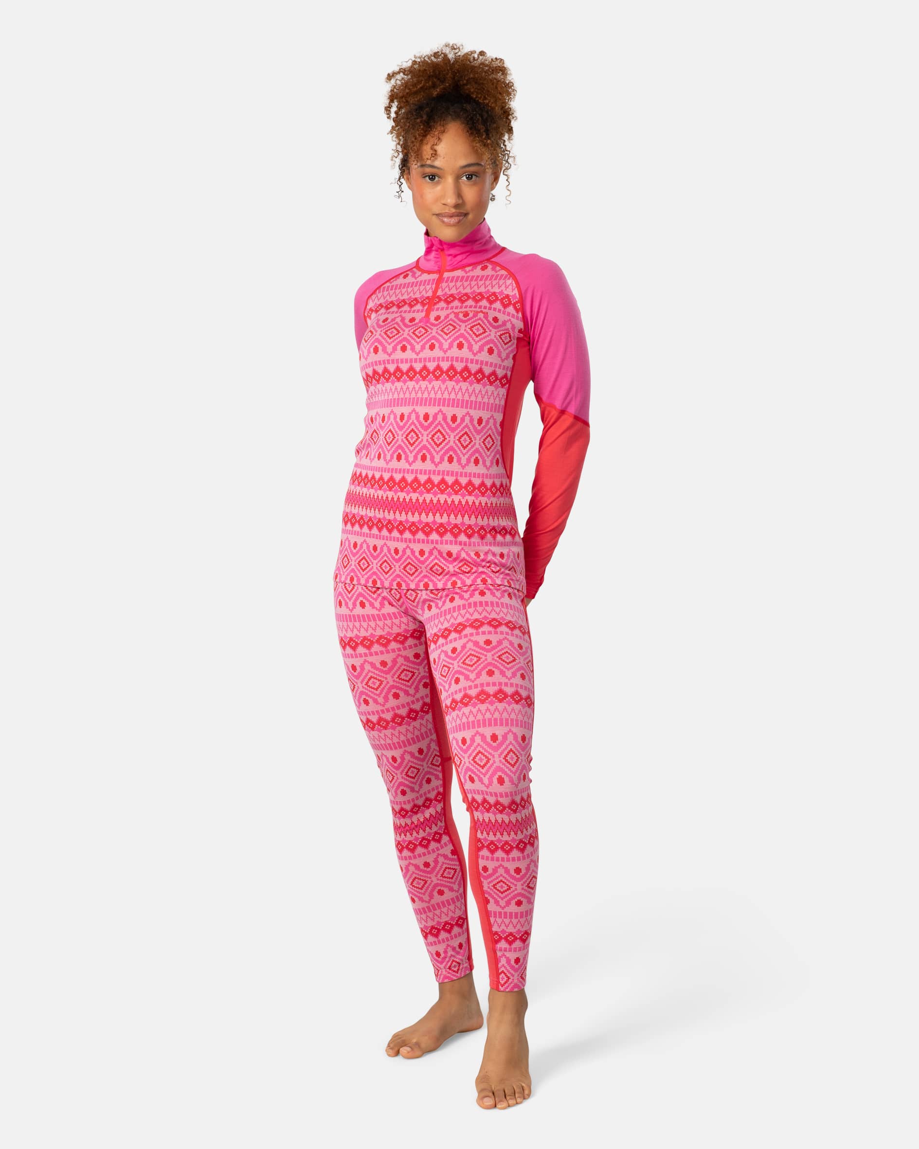 Malia Half Zip - Bright Pink