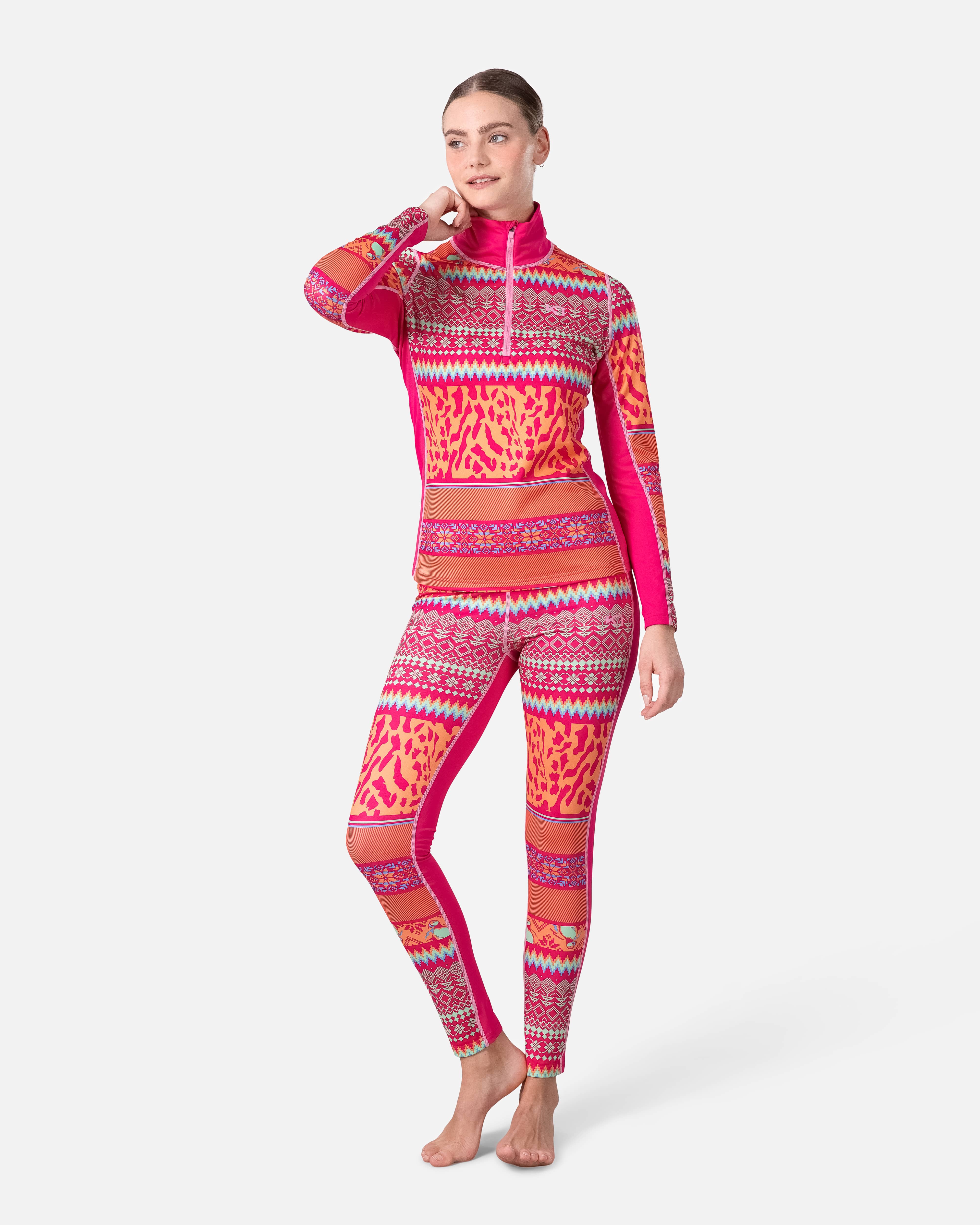 Lilja Half Zip - Berry Pink