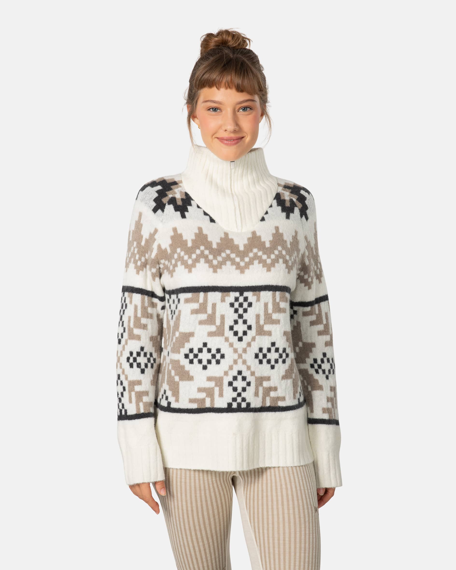 トップス Bibiy. AMELIE PEPURAMU KNIT GLAY Amelia Knit - Natural White