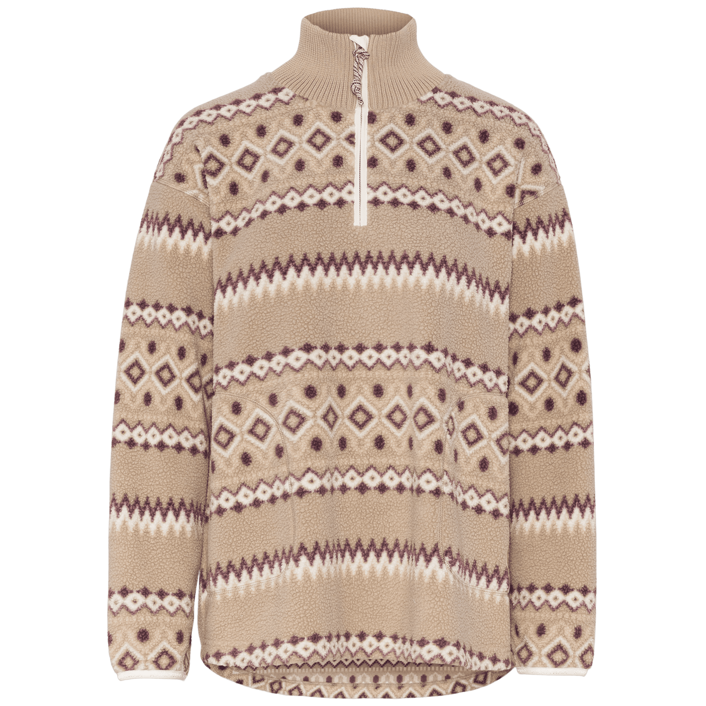 reiii Ruthie Midlayer Half Zip - Light Brown