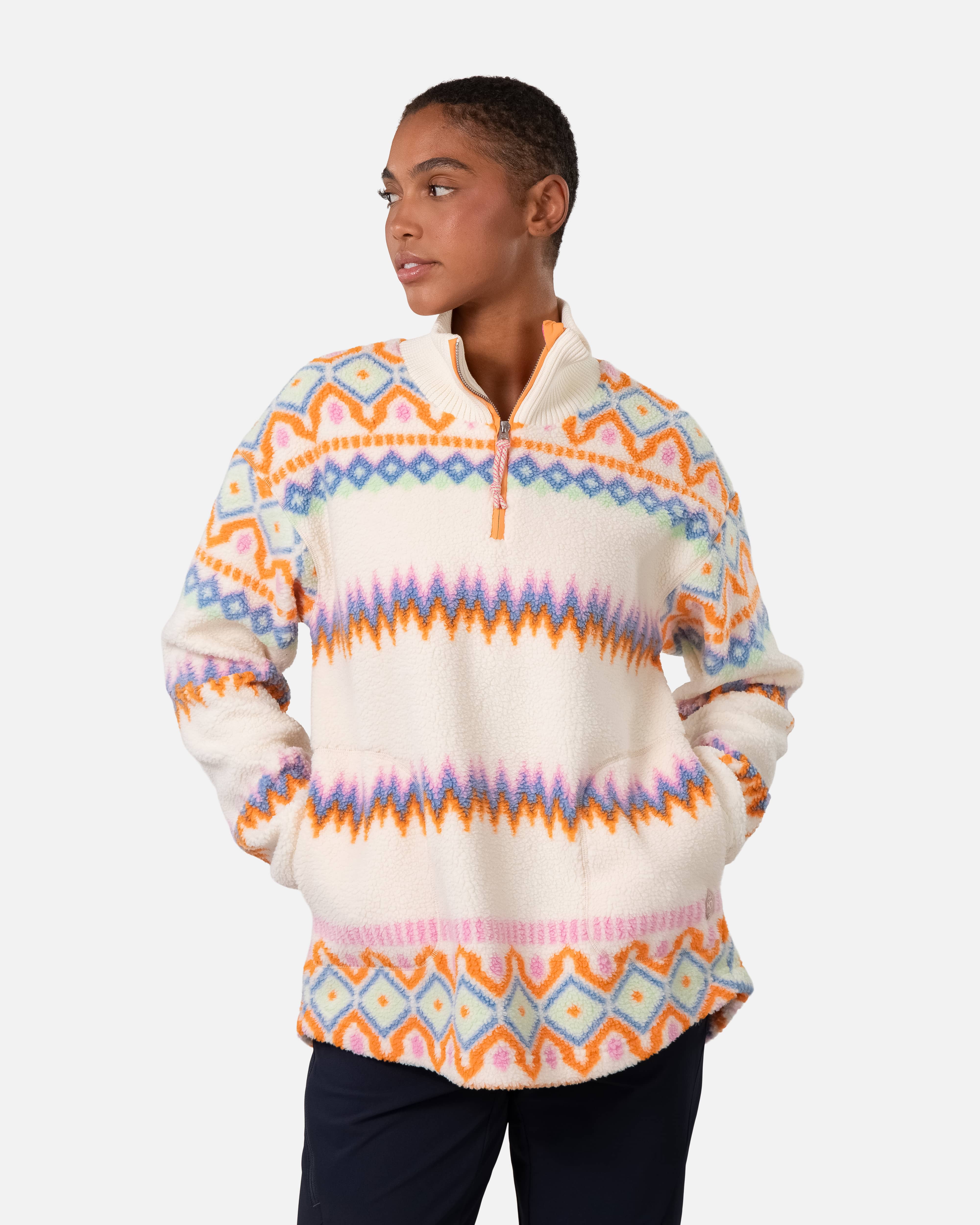 トップス ruma Ruthie Midlayer Half Zip - Natural White