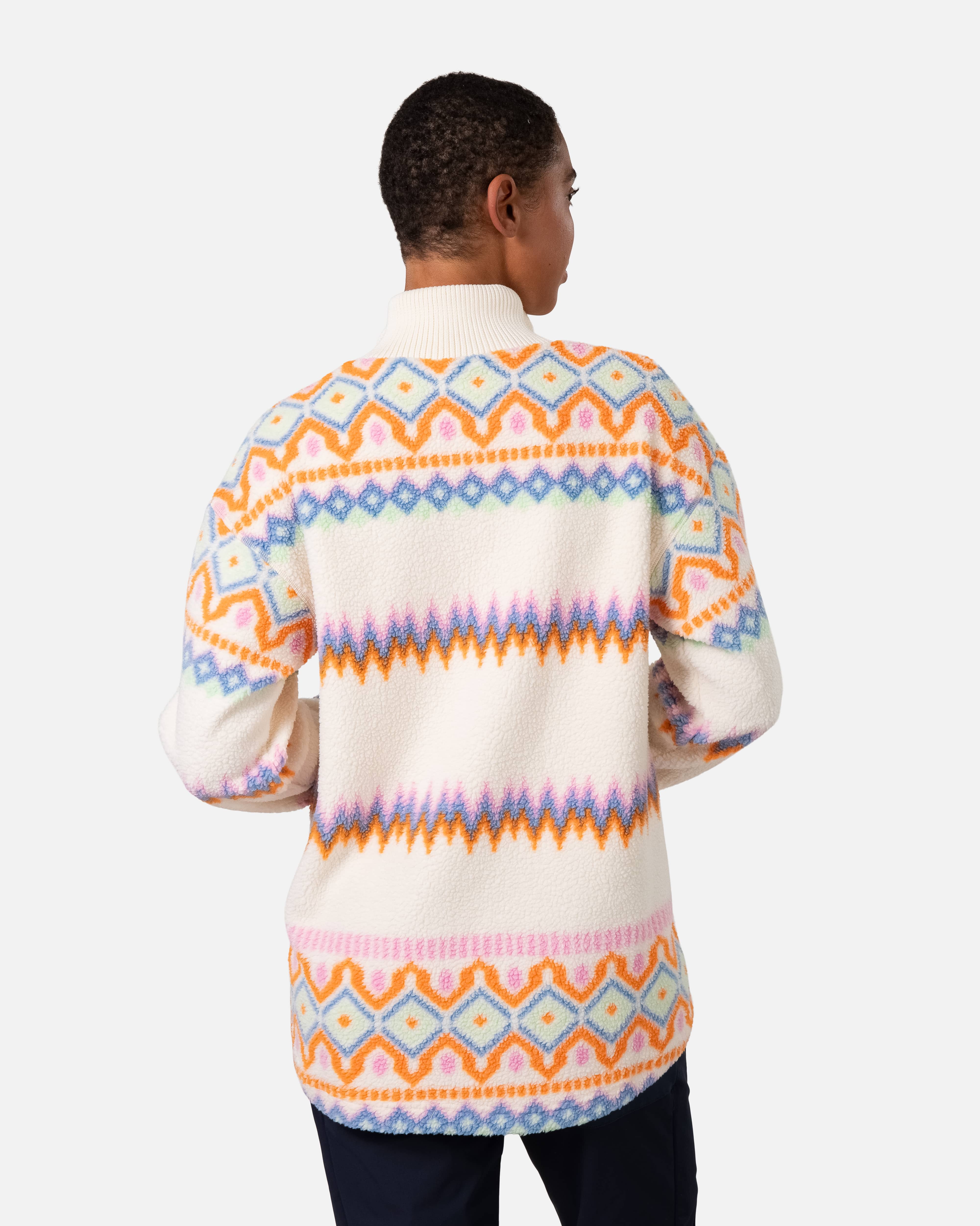 Ruthie Midlayer Half Zip - Natural White