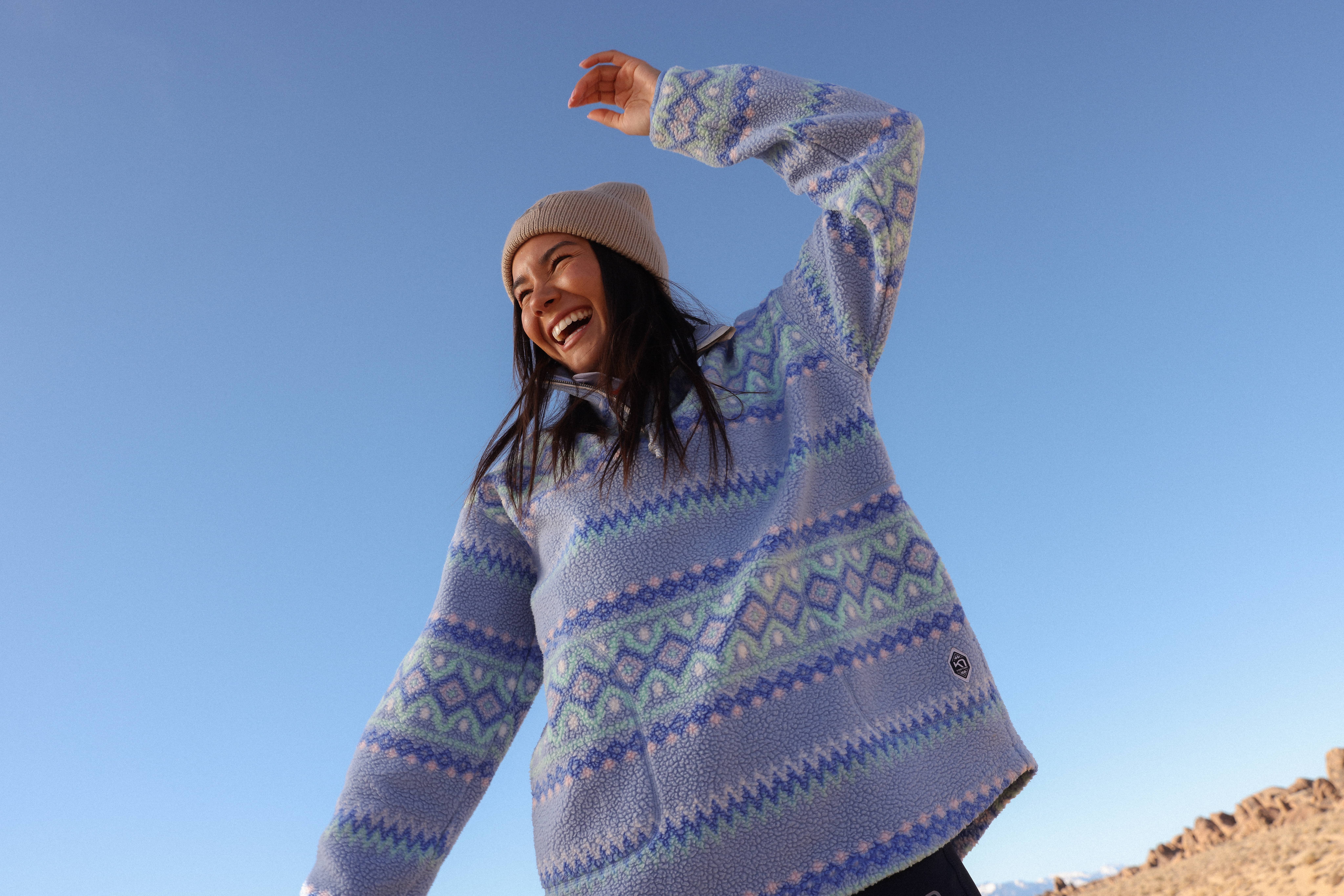 Ruthie Midlayer Half Zip - IRIS Blue