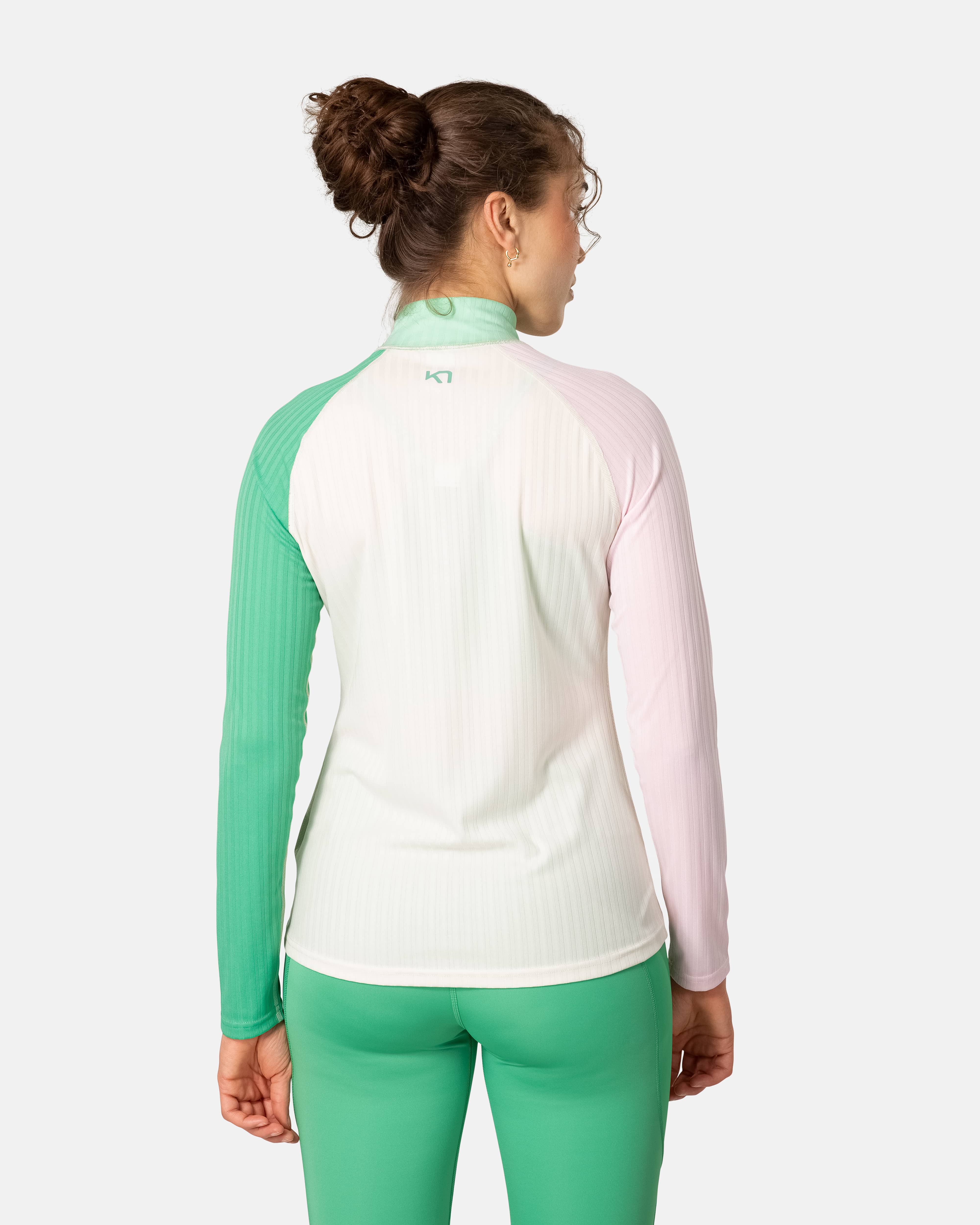 Ella Base Layer Half Zip - Bjerk White