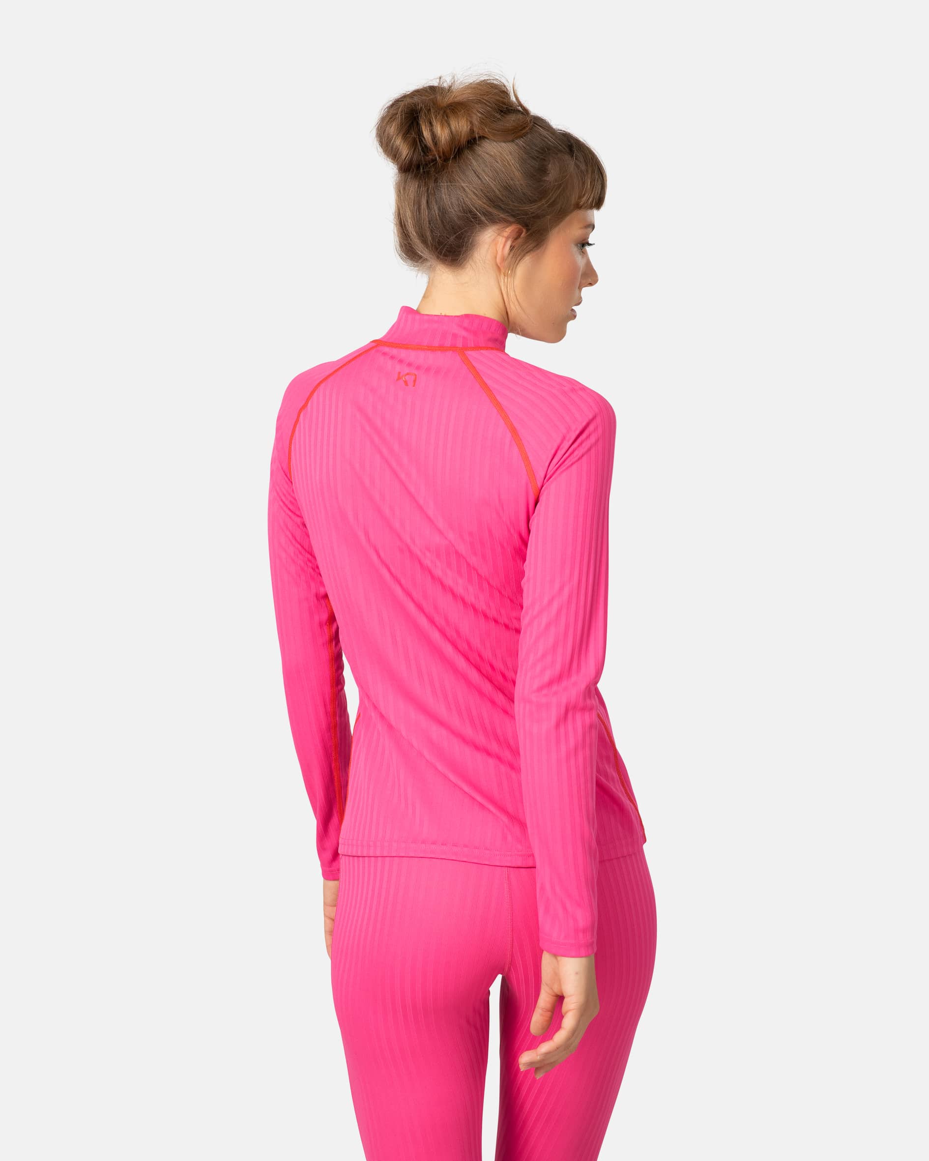 Ella Base Layer Half Zip - Bright Pink