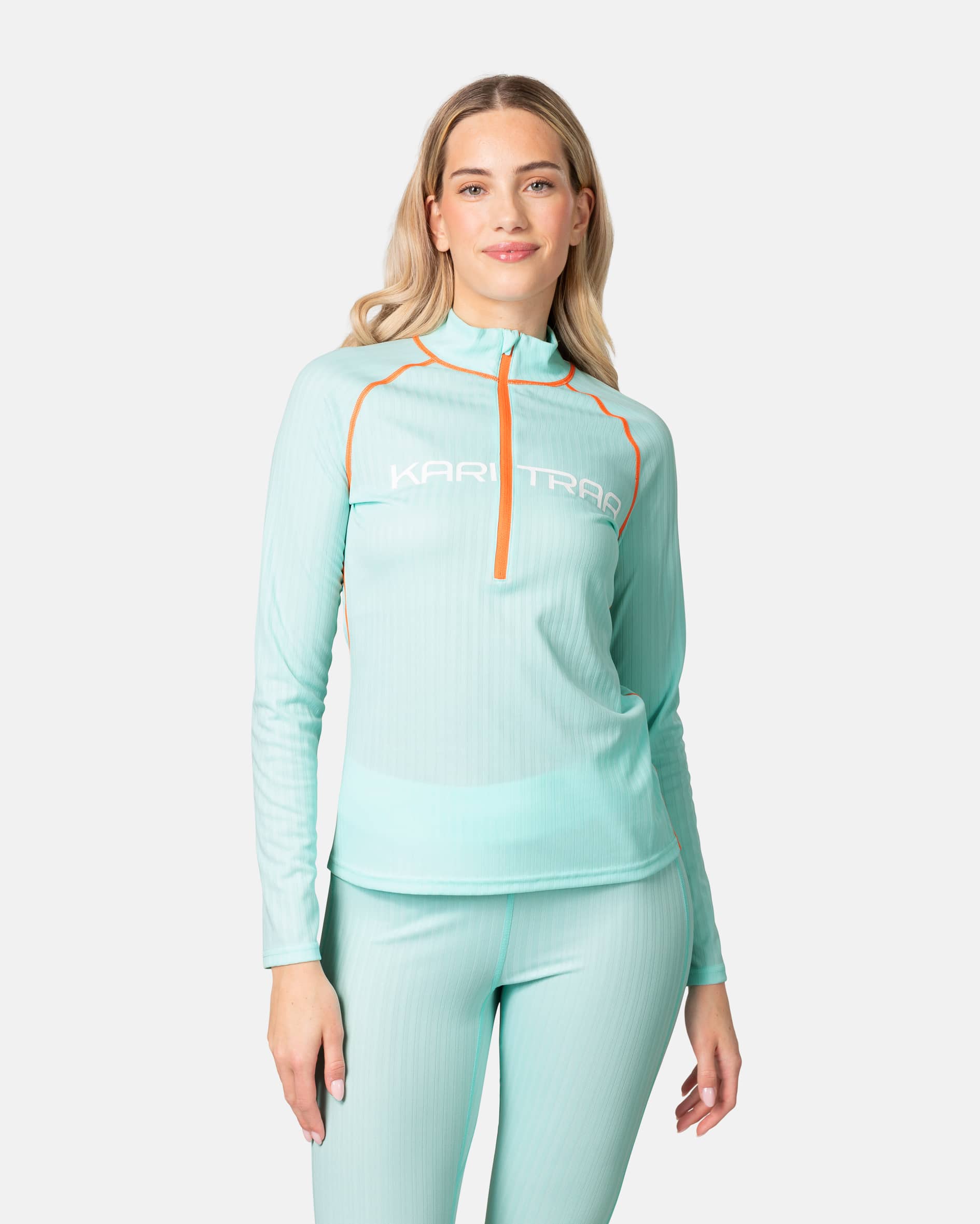 eLLa トップス Ella Base Layer Half Zip - Bright Turquoise