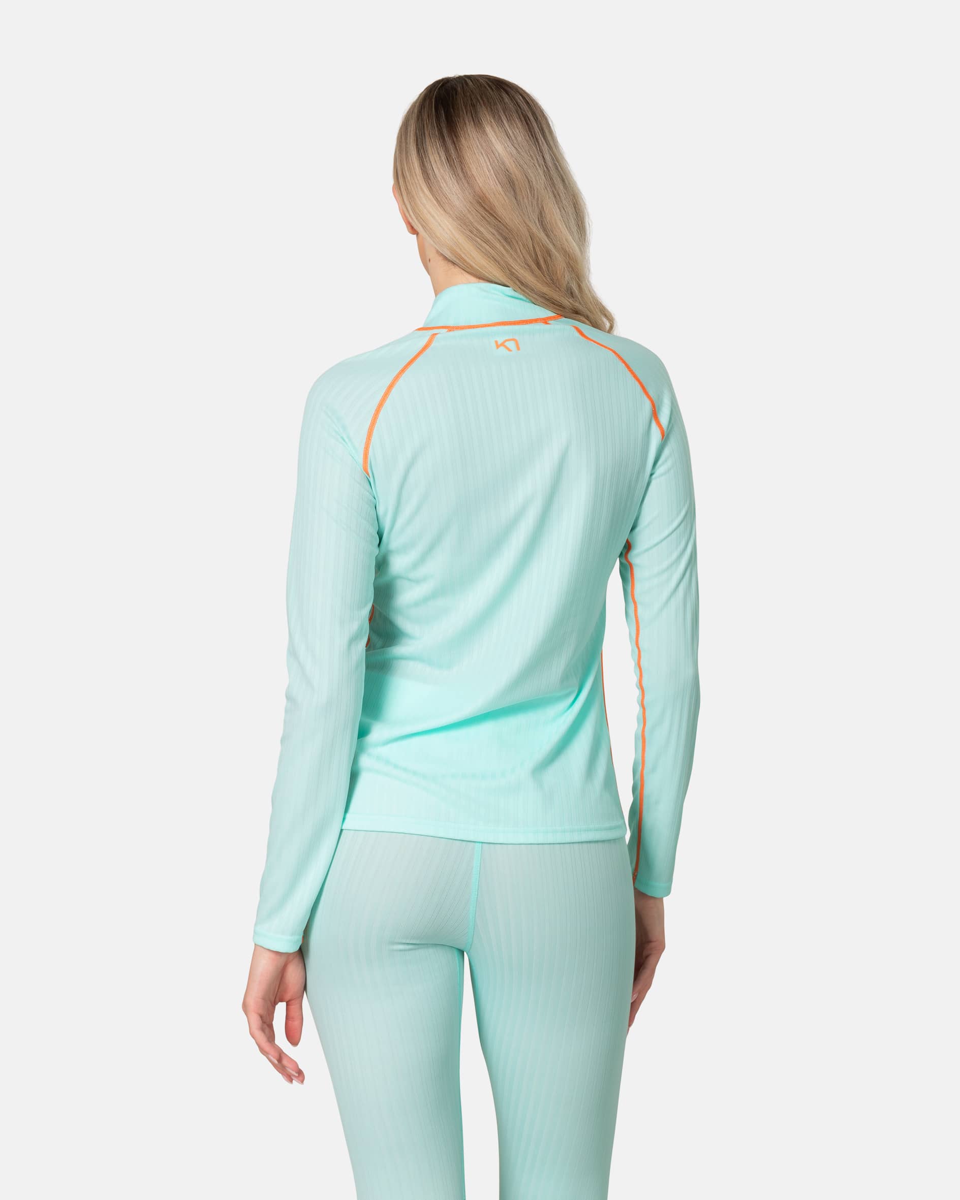 Ella Base Layer Half Zip - Bright Turquoise
