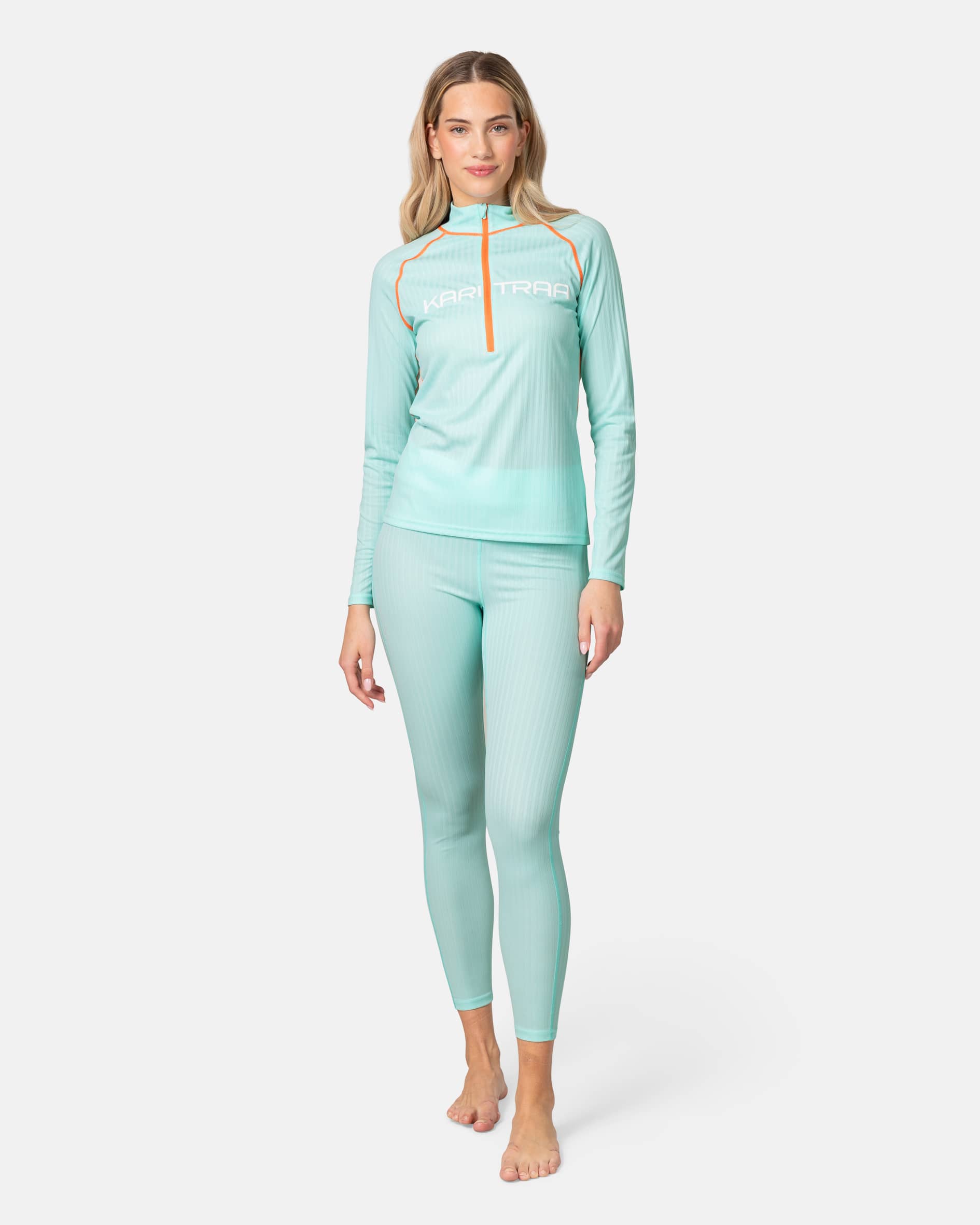 Ella Base Layer Half Zip - Bright Turquoise