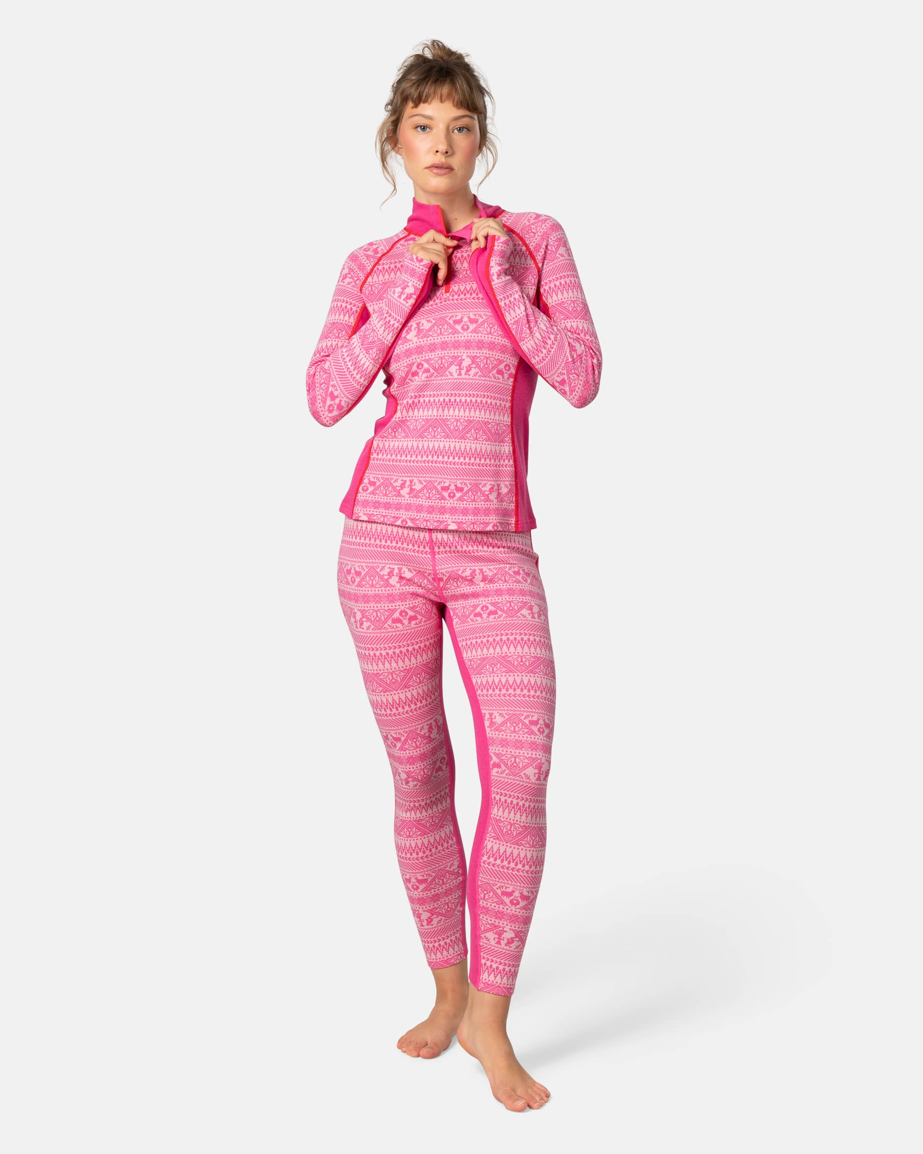 Tale Half Zip - Bright Pink