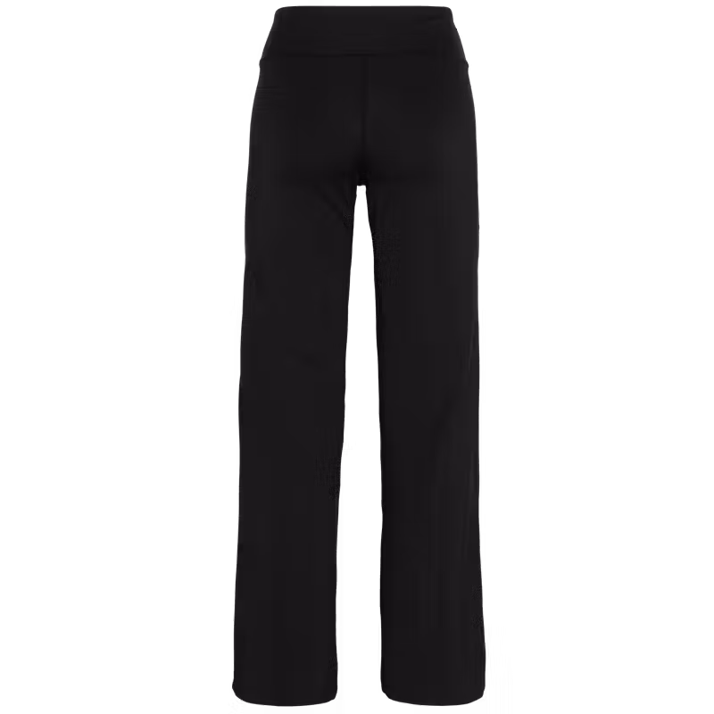 Back of the black Kari Traa Ava Bootcut Tights, showing the flattering fit and smooth flatlock seams for comfort.