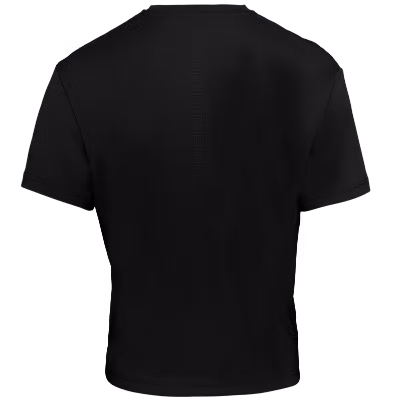 Back of the Kari Traa Una Tee in black, highlighting the clean design of this 4-way stretch, quick-drying shirt.