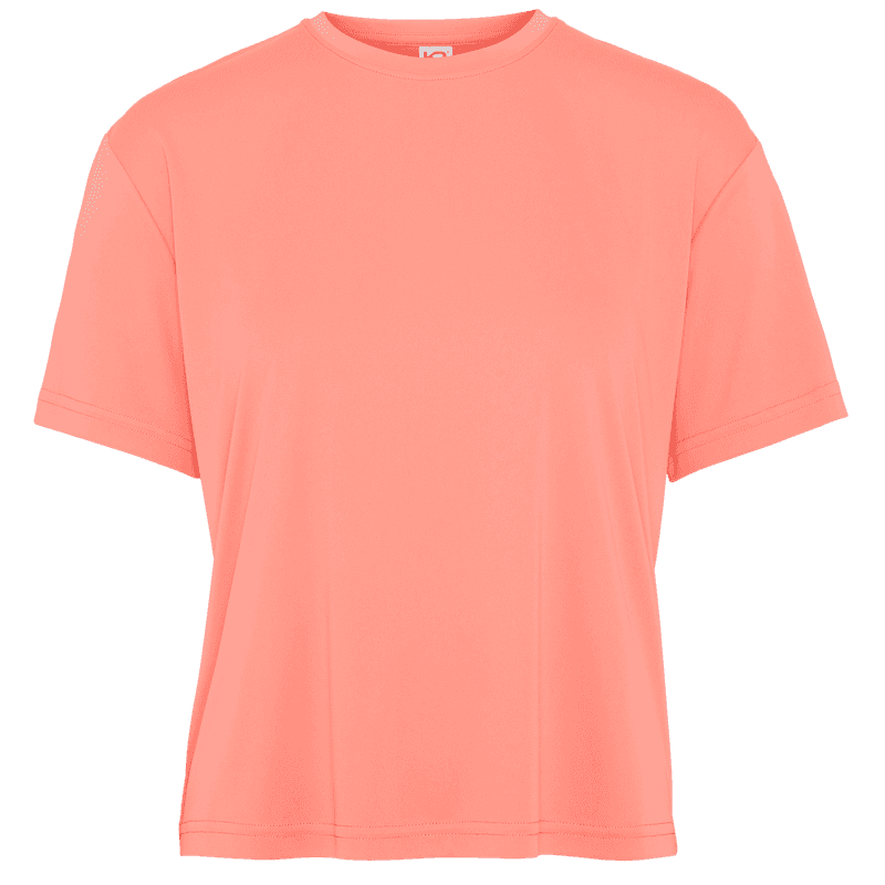 Kari Traa Una Tee in coral, a quick-drying t-shirt with a soft feel and relaxed fit for everyday wear.